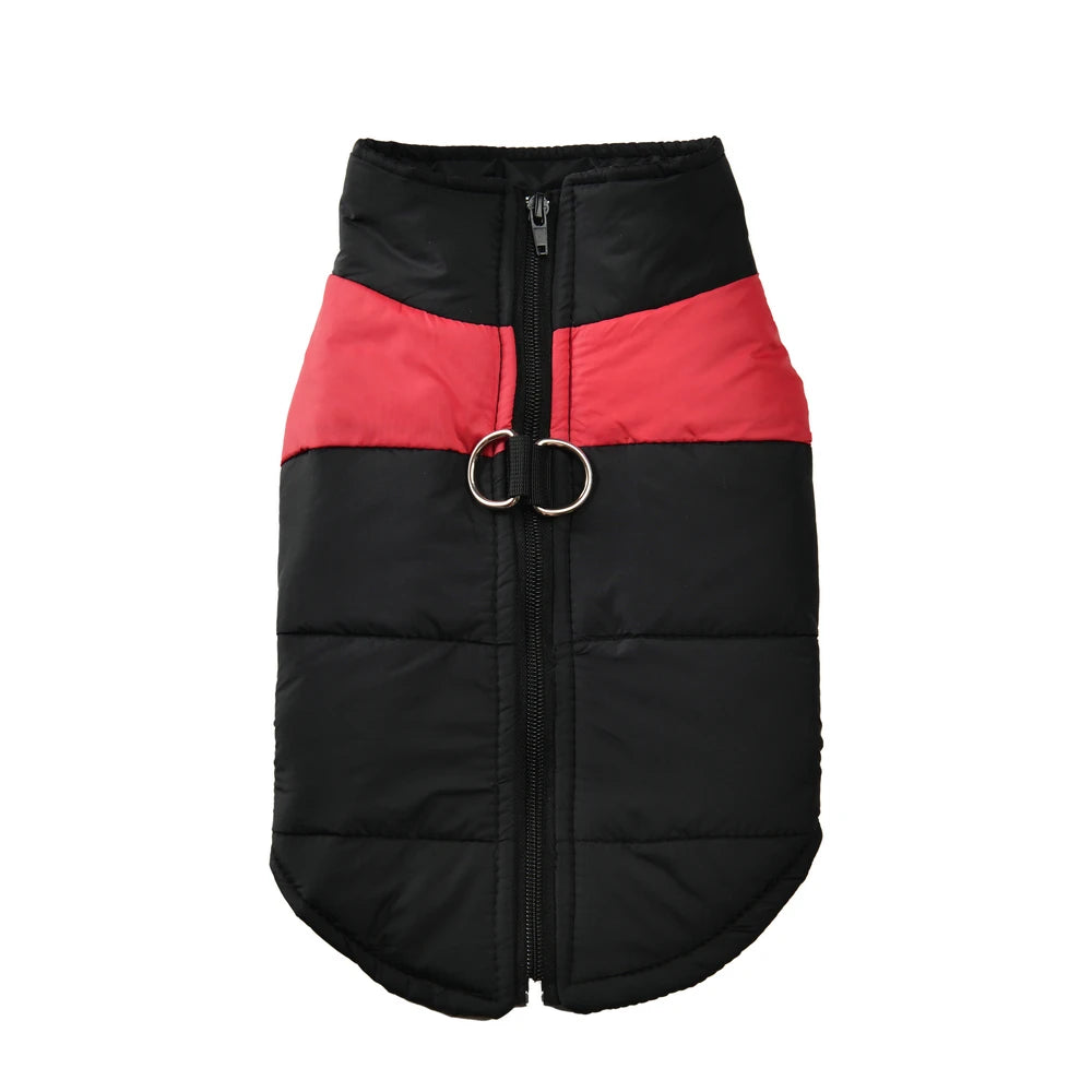 Padded Winter Dog Vest - Red / XS