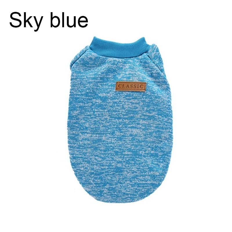 Casual Sweatshirt for Small Dogs - Sky Blue / XS