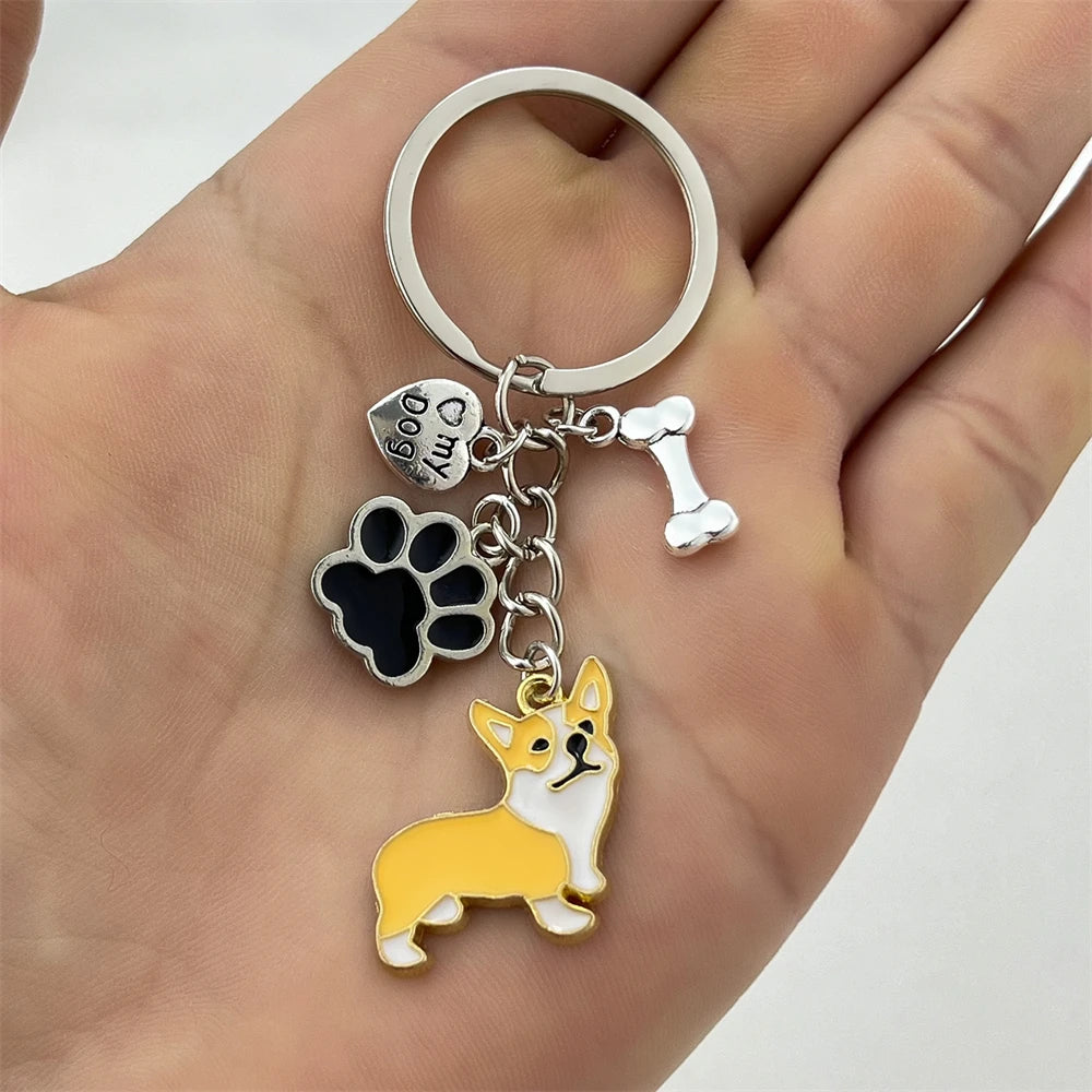 Skateboarding Pup Keyring