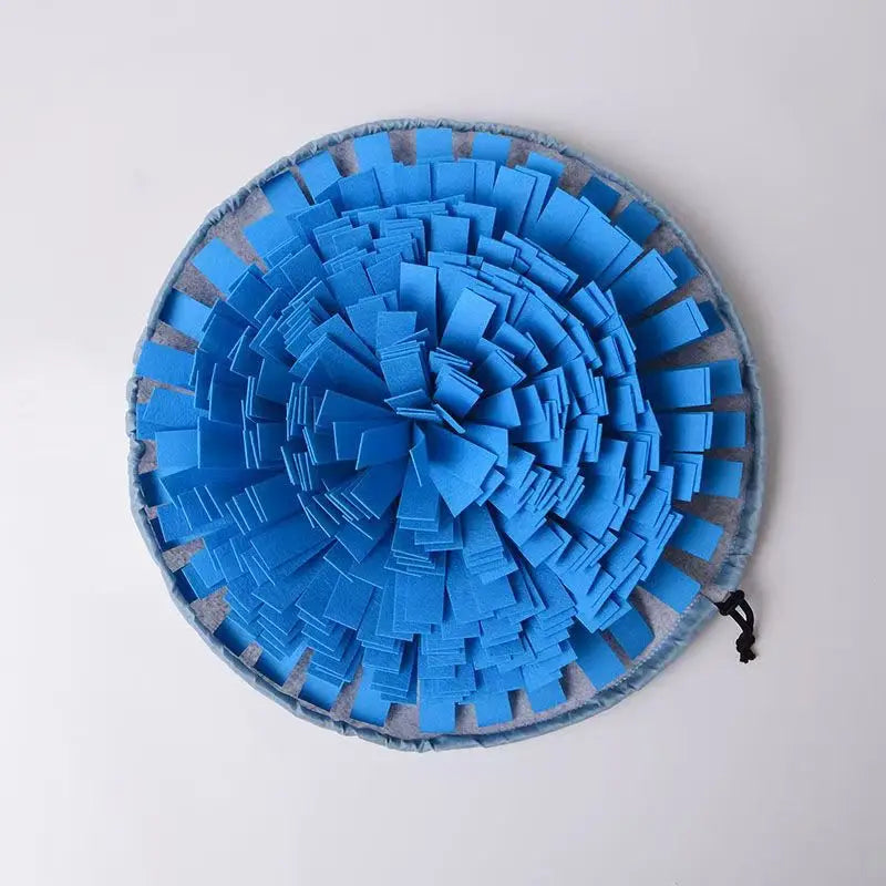 Round Snuffle Mat for Dogs - Blue