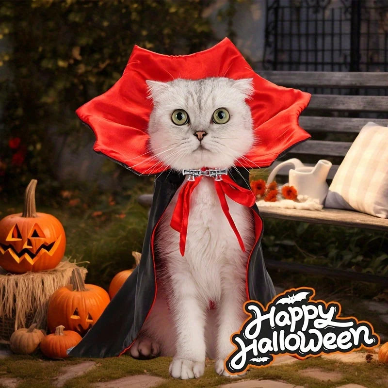 Vampire Cape and Hat for Cats