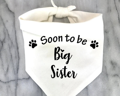 Big Sister or Big Brother Dog Bandana