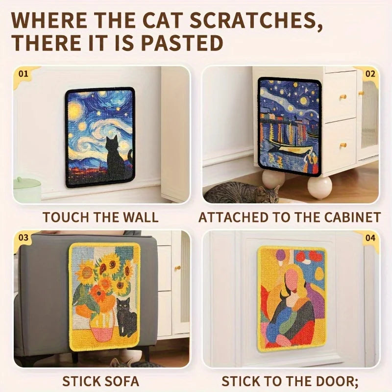 Wall-Mounted Sisal Cat Scratching Board
