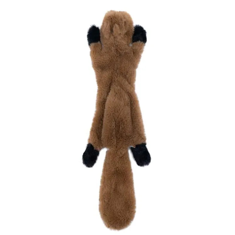 Plush Animal Squeaky Dog Toys - Squirrel