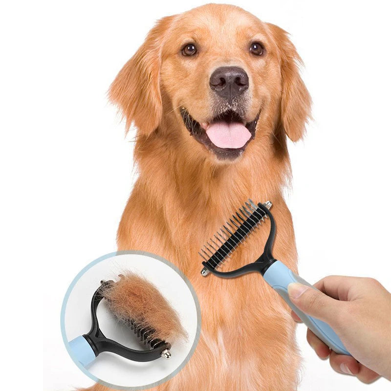 Double-Sided Dematting Comb for Dogs and Cats