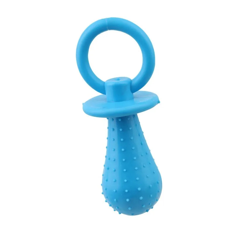 Rubber Dummy Chew Toy - Blue / S (10 cm)