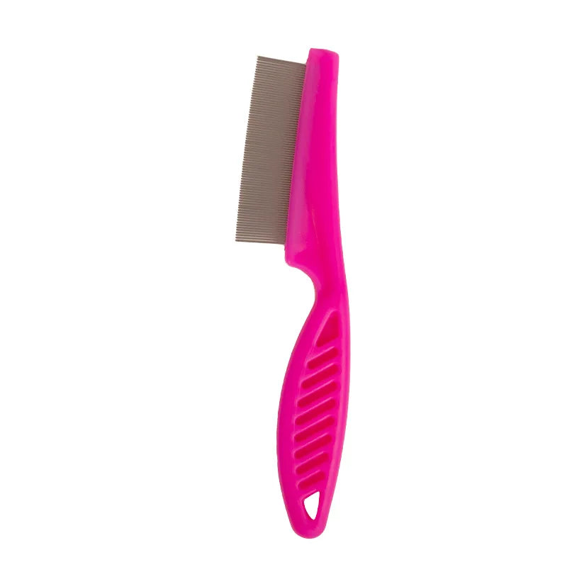 Stainless Steel Flea Comb - Pink / M