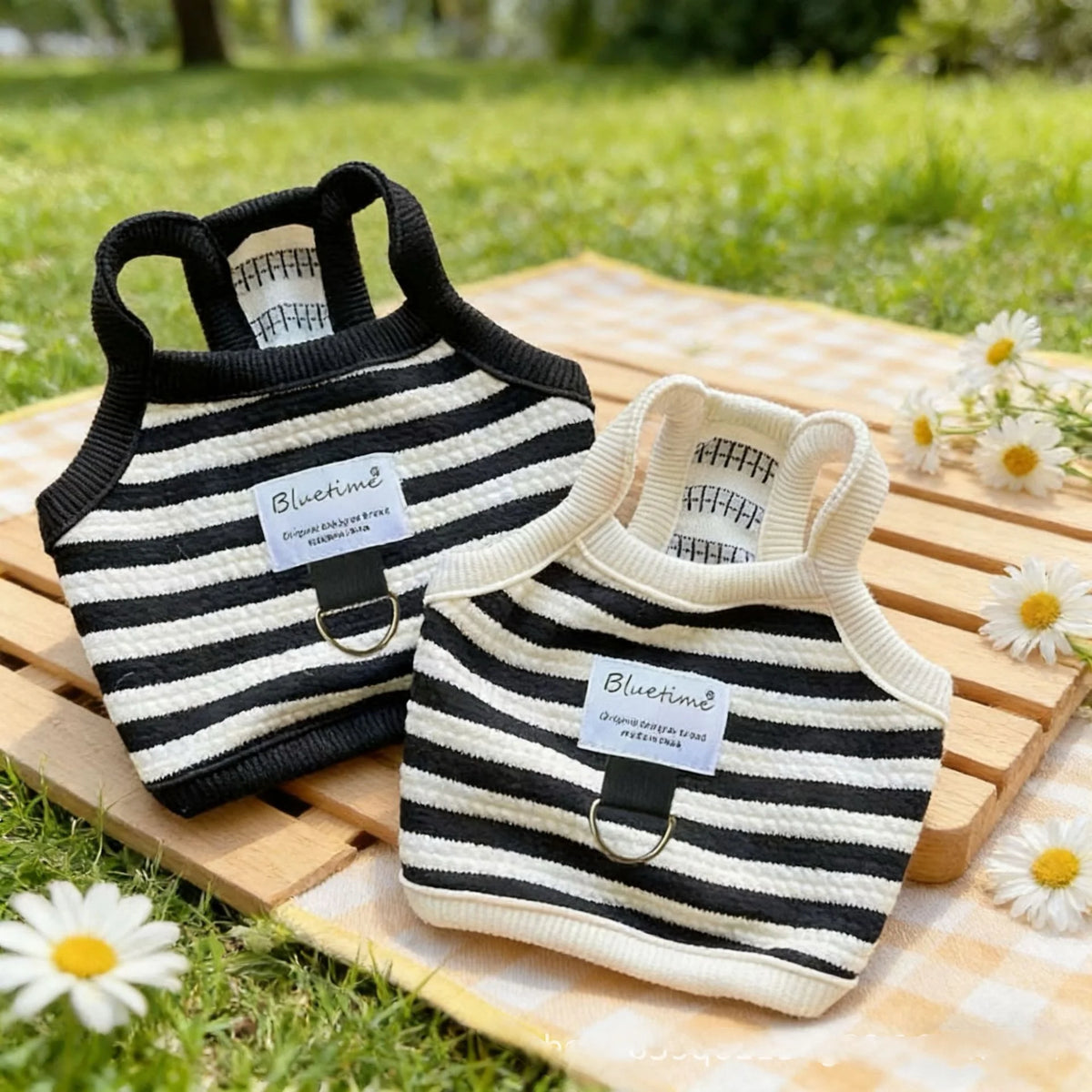 Striped Knit Vest for Small Dogs