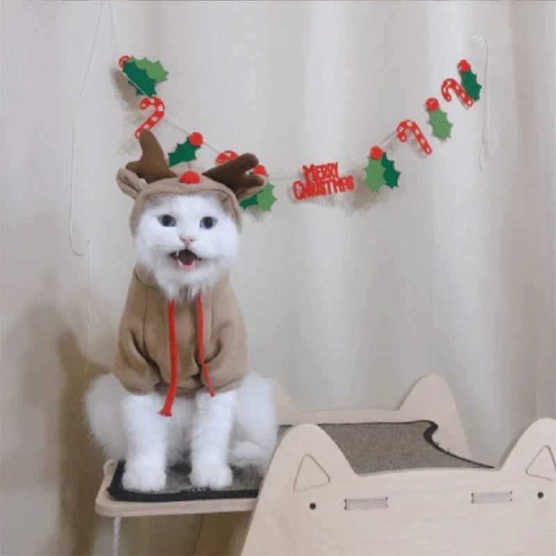 Reindeer Hoodie for Small Dogs