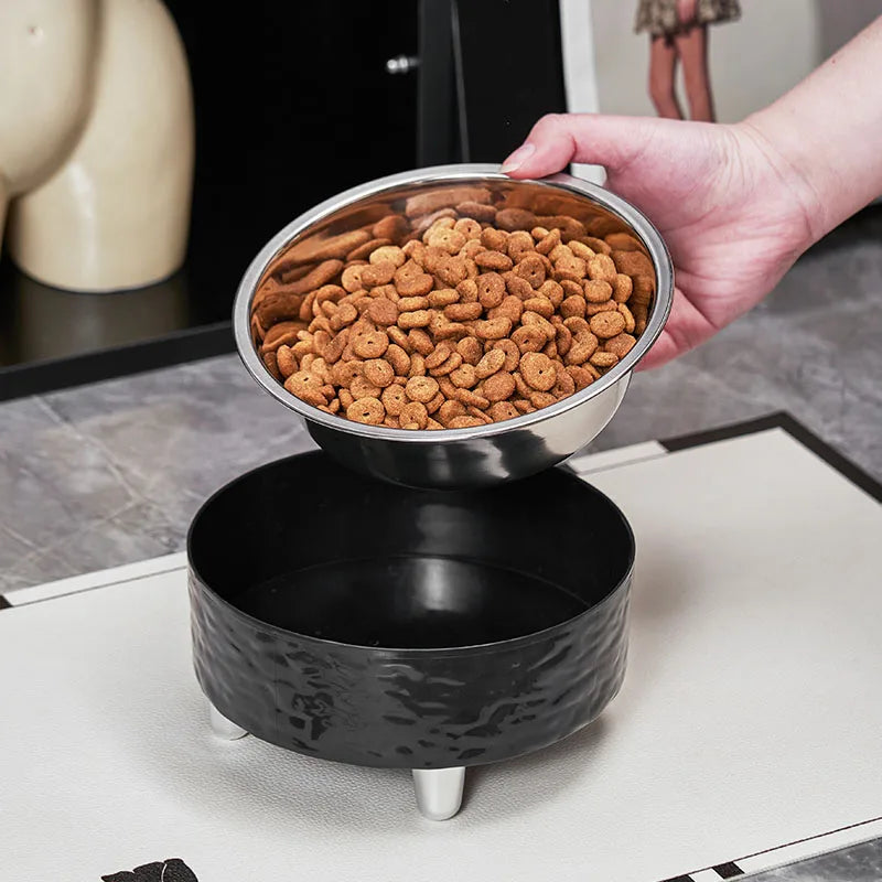 Ripple Steel Bowl on Raised Stand