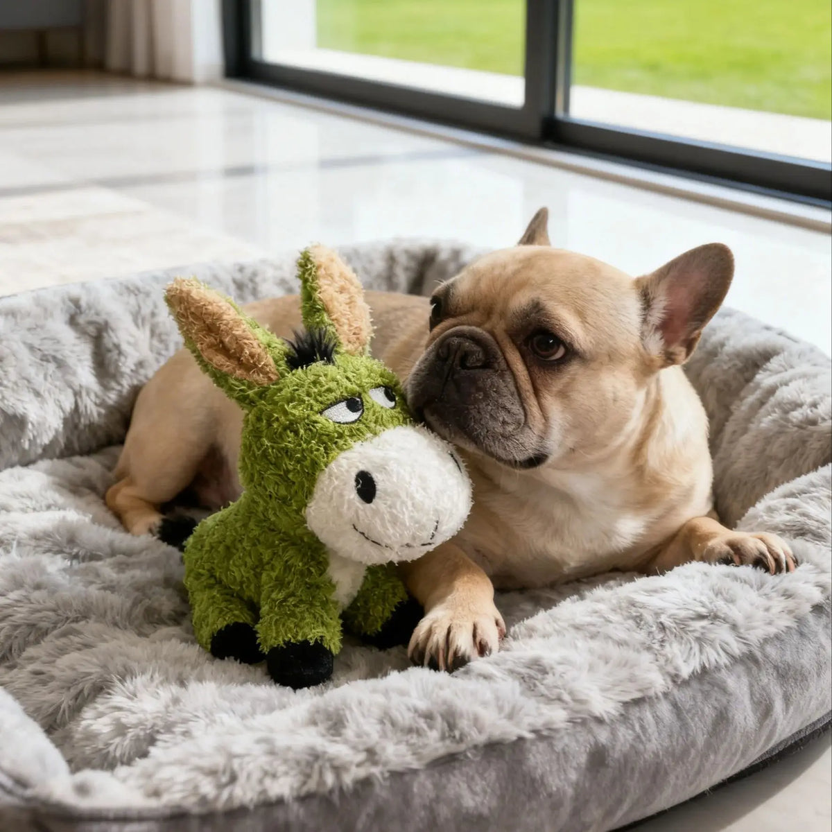 Squeaky Plush Donkey Dog Toy