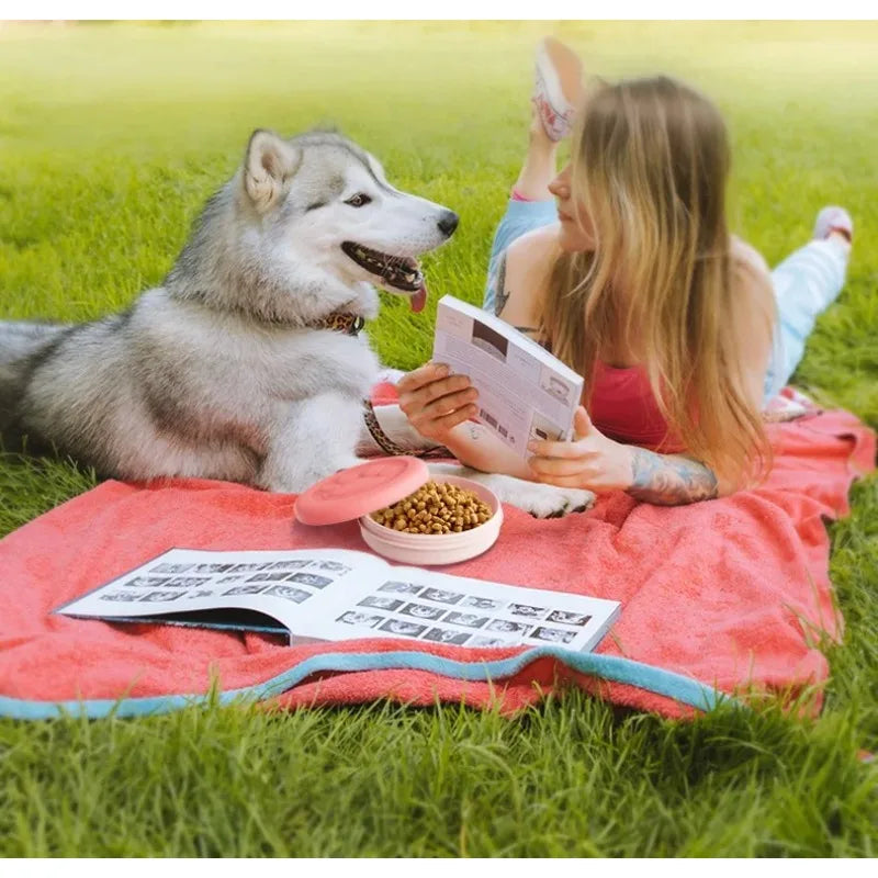 Portable Pet Food Bowl and Snack Box