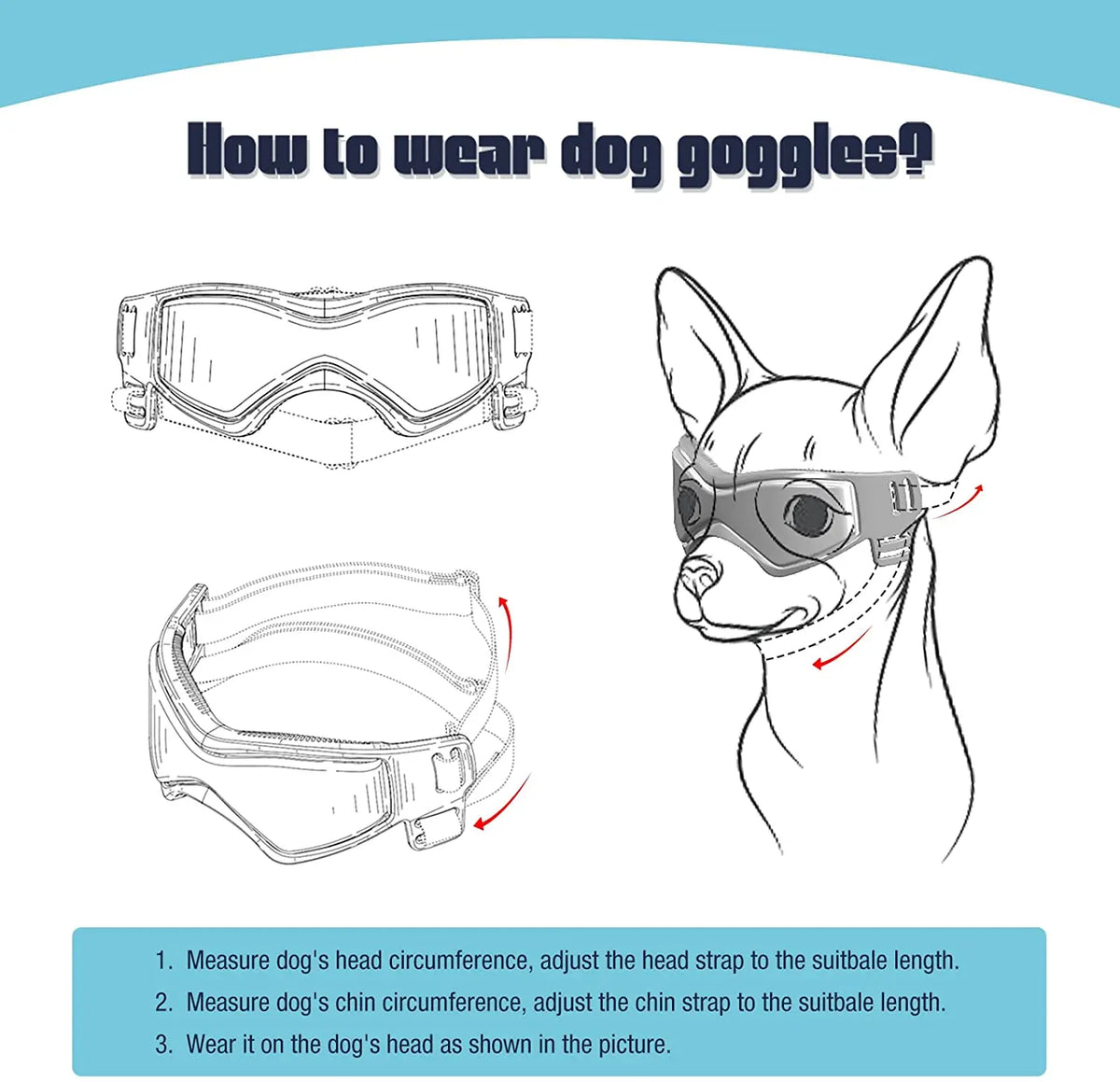 UV Goggles for Small and Medium Dogs