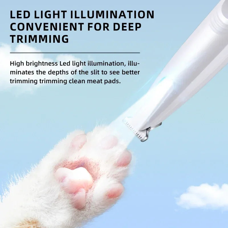 Rechargeable Paw Trimmer with LED Light