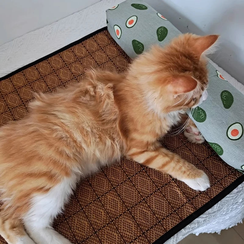 Rattan Cooling Mat for Cats and Dogs