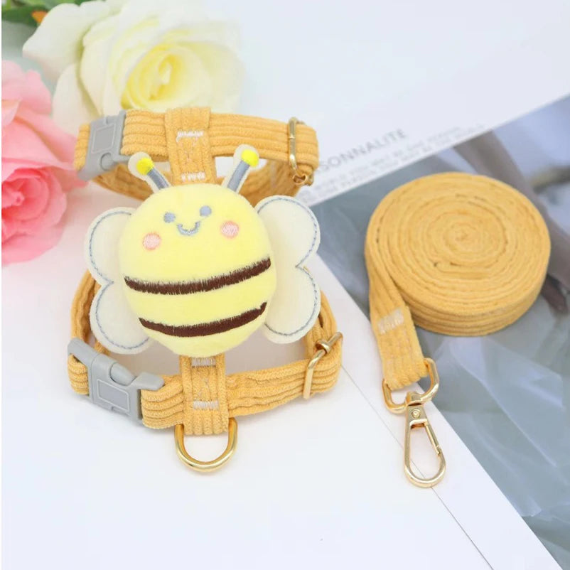 Bee Harness and Lead Set - Yellow / S