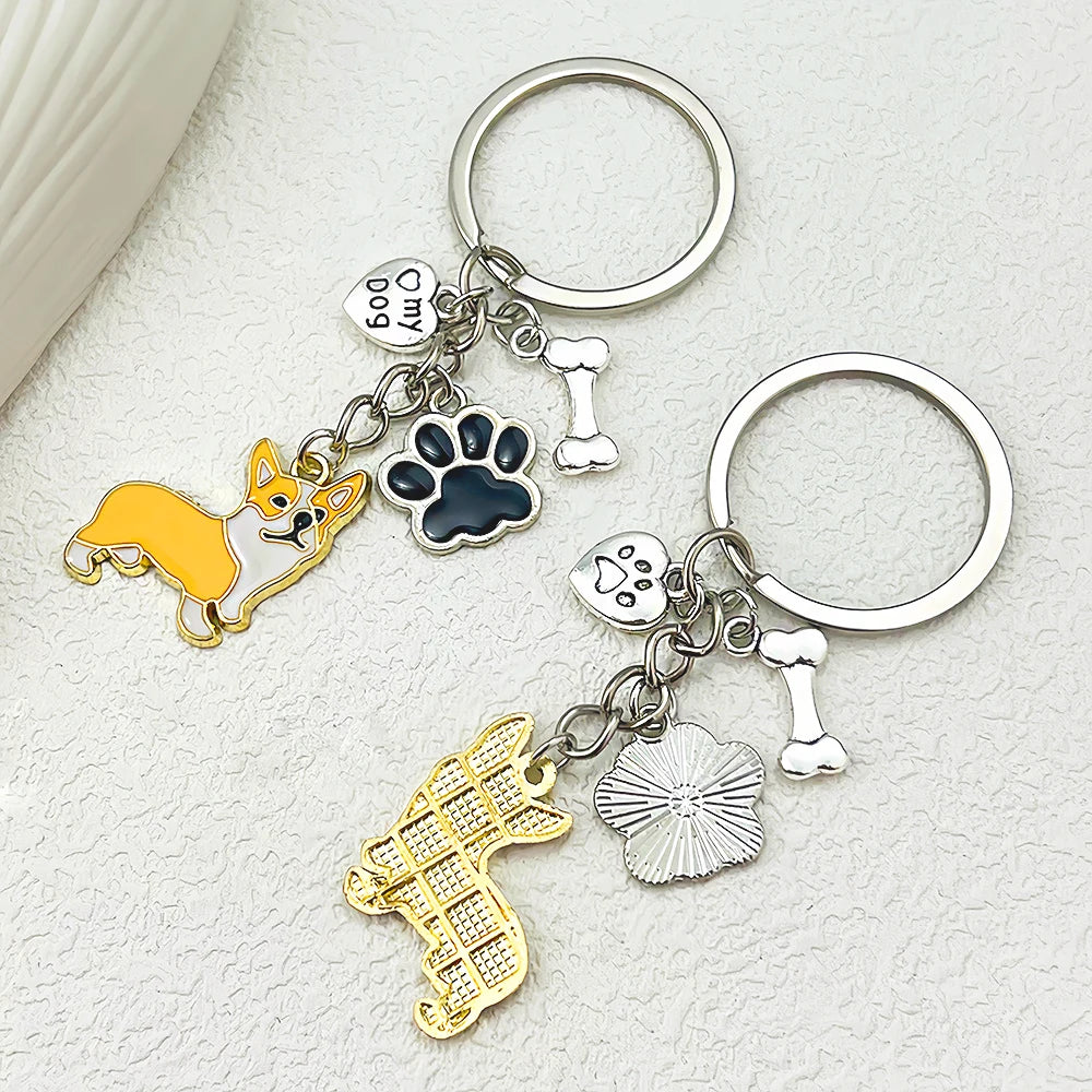 Skateboarding Pup Keyring