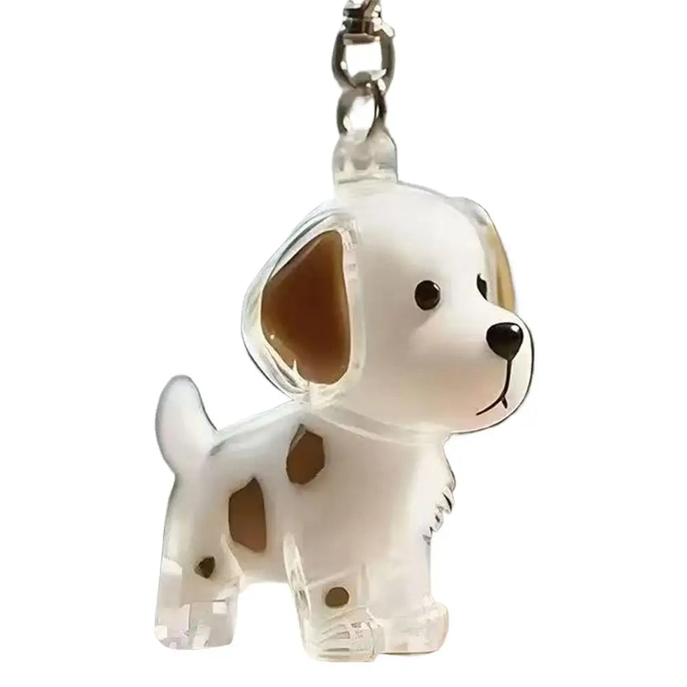 Dog Shaped Fur Keepsake Keyring