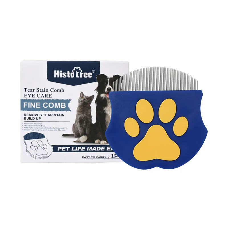 Mini Paw Face and Flea Comb - Blue