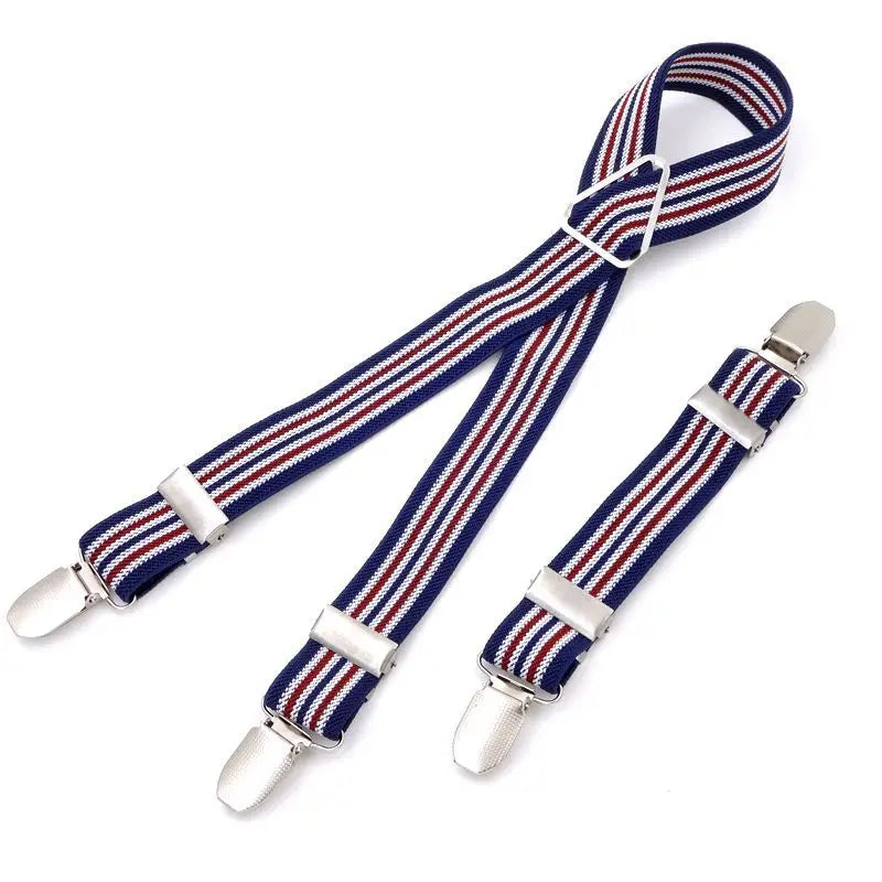 Dog Nappy Suspenders - Navy stripe / S
