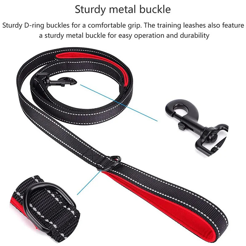 Double-Handle Reflective Dog Lead