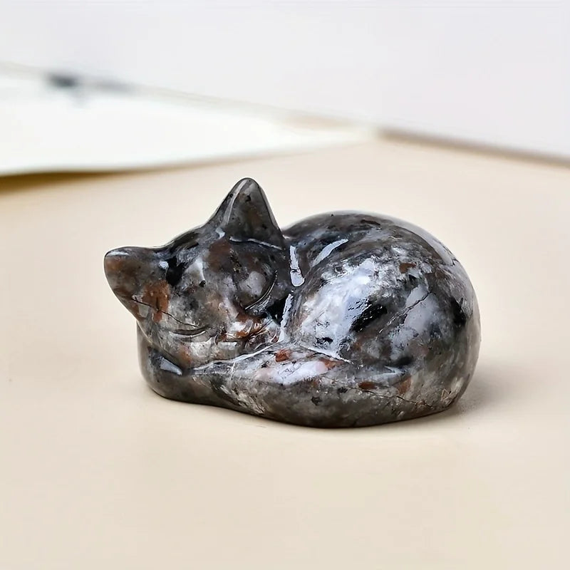 Carved Crystal Cat