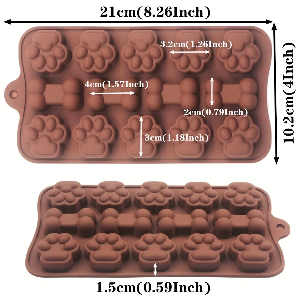 Bone and Paw Silicone Treat Mould