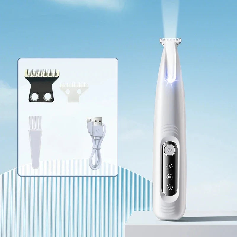 Rechargeable Paw Trimmer with LED Light - Silver with spare blade