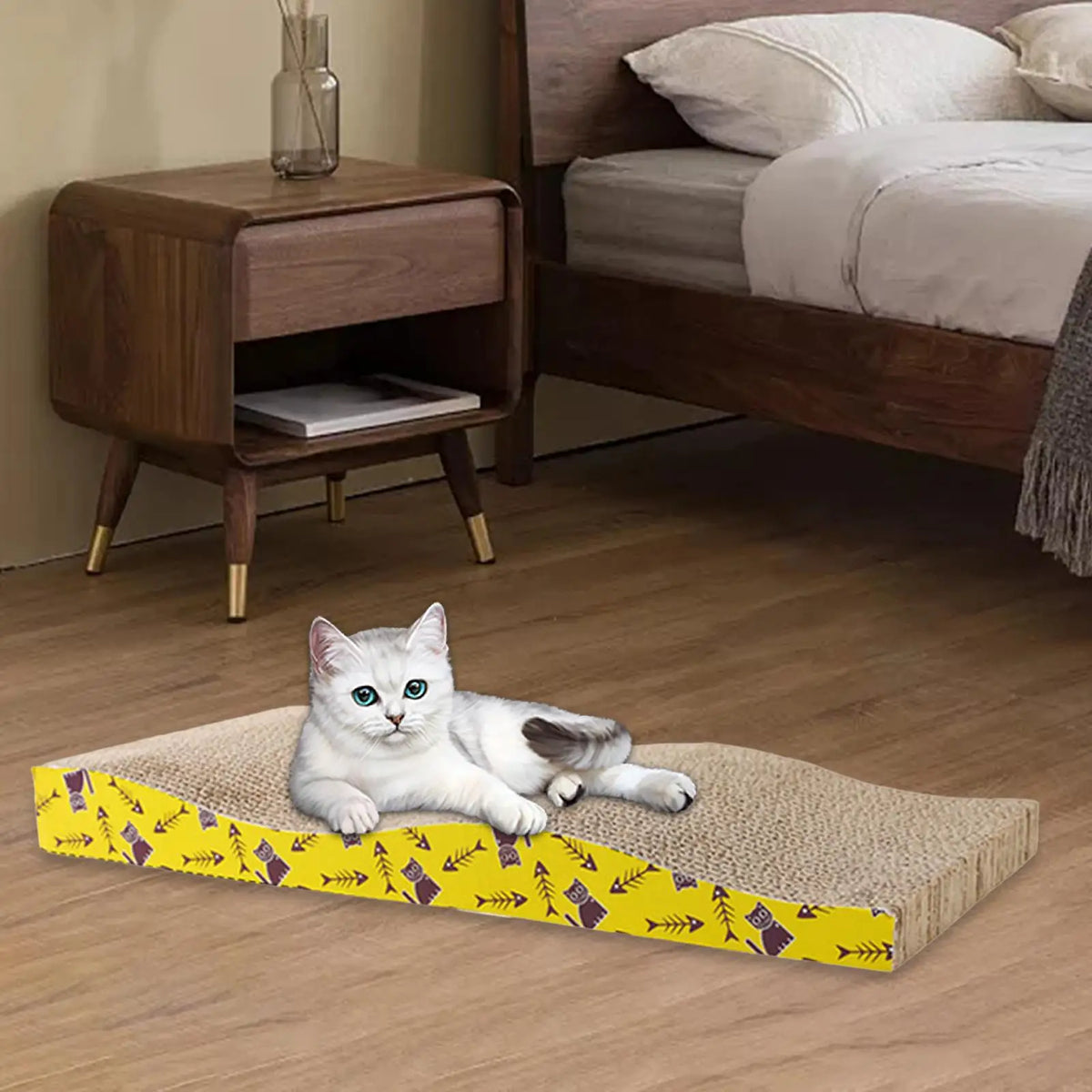 Curved Cardboard Cat Scratcher Lounger