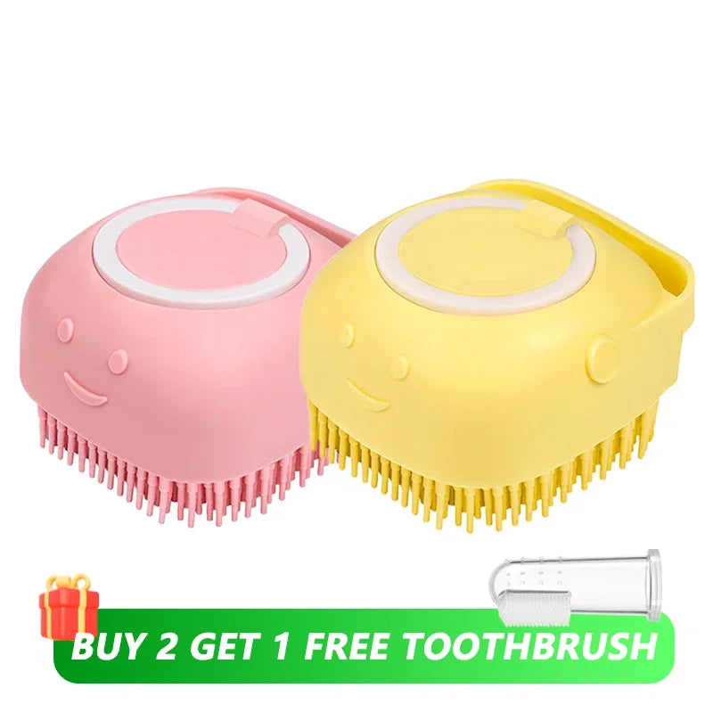 Silicone Bath Brush with Shampoo Dispenser