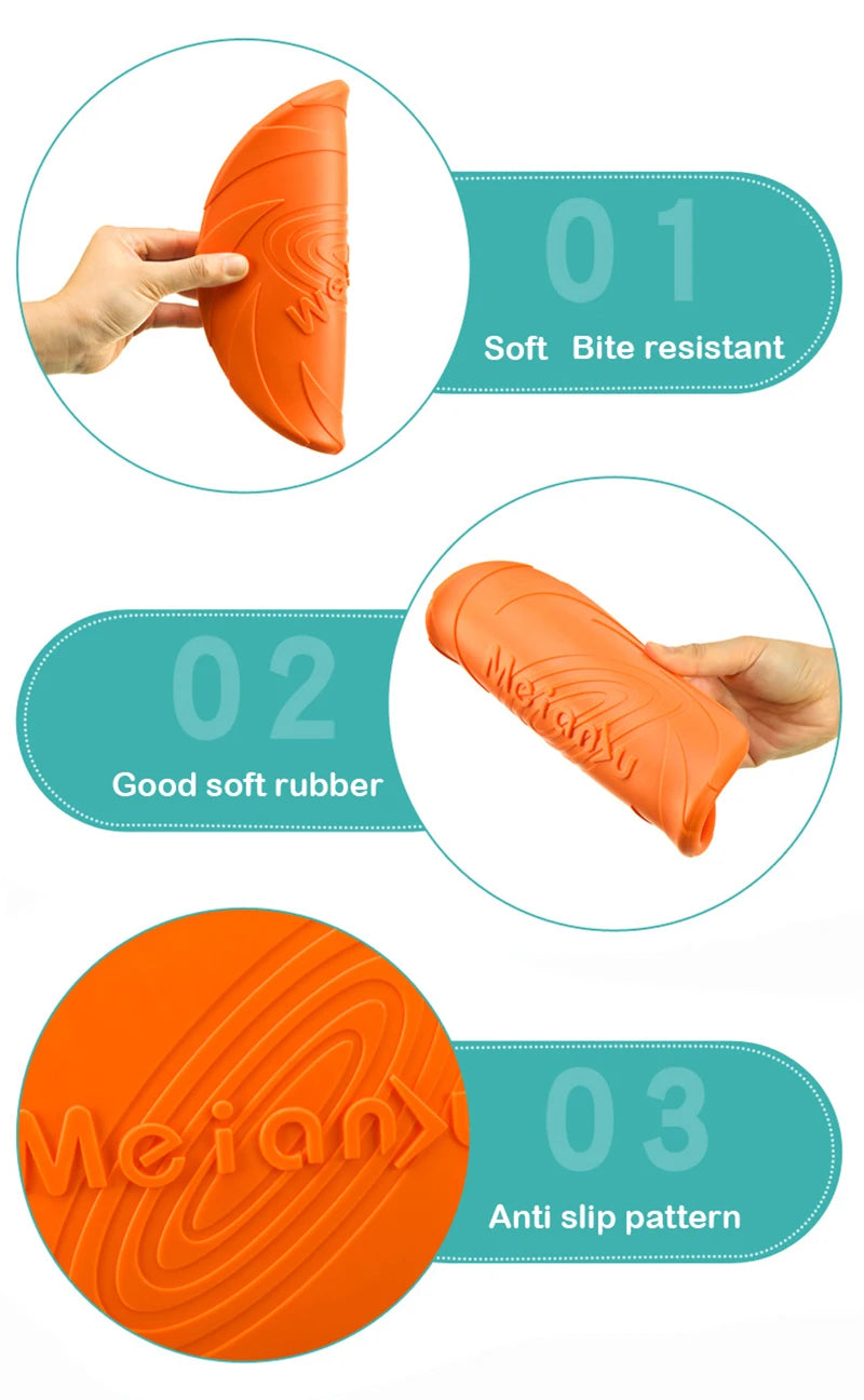 Soft Rubber Flying Disc for Dogs