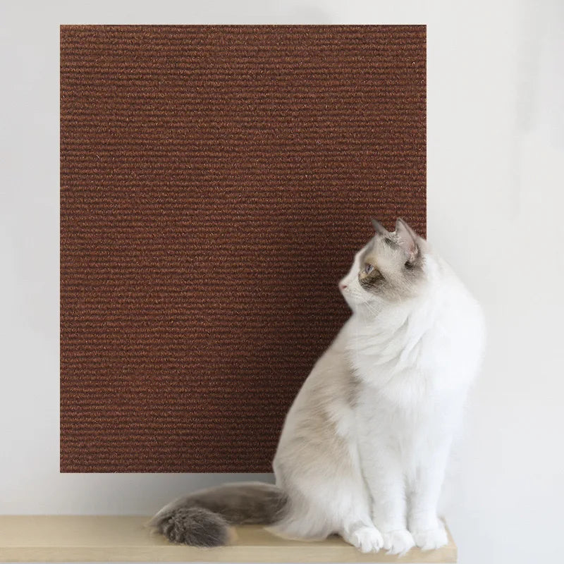 Self-adhesive cat scratching mat - Brown