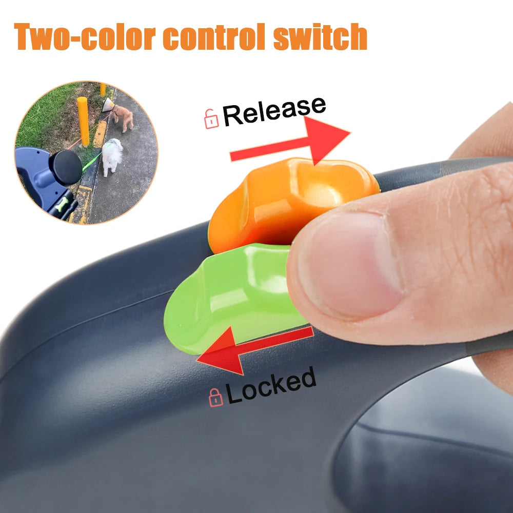 Retractable Lead for Two Small Dogs, 3 m