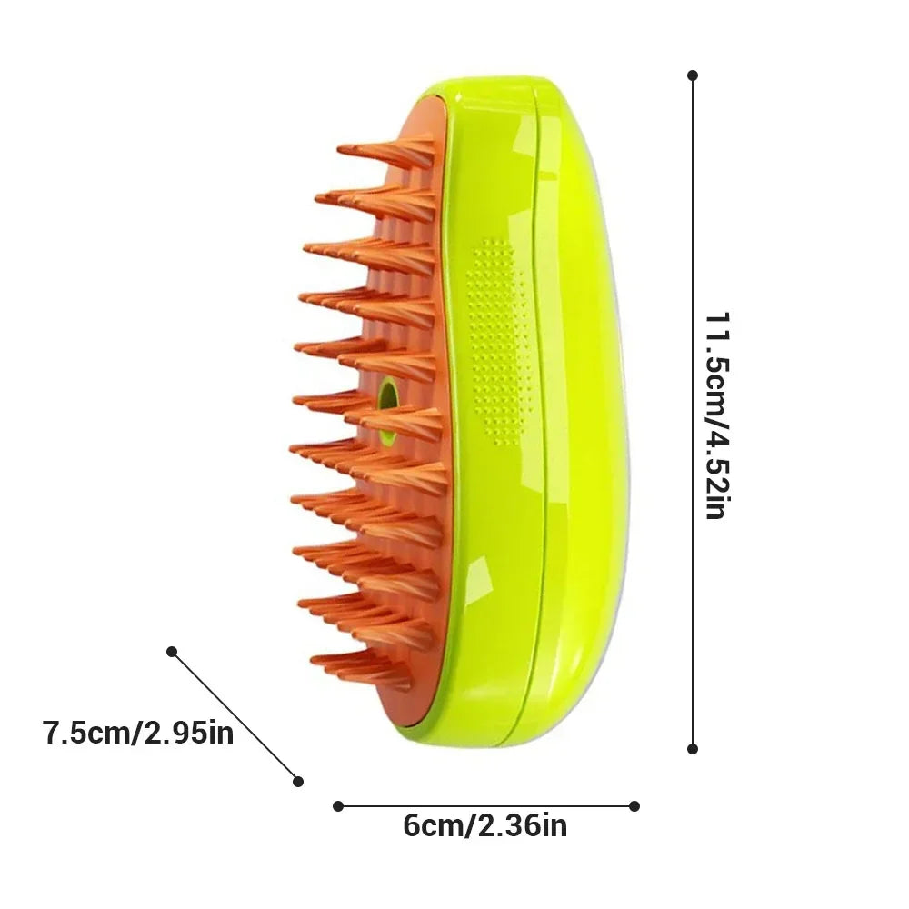 Steam Grooming Brush for Cats and Dogs, Rechargeable
