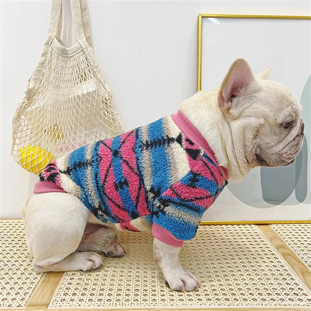 Patterned Fleece Jumper for Small Dogs