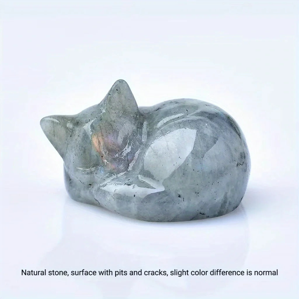 Carved Crystal Cat