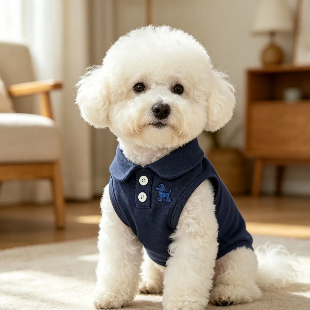 Polo Shirt for Small Dogs - Blue / XXL