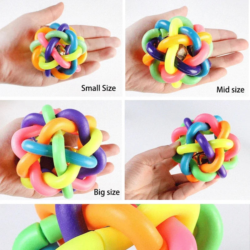 Rainbow Bell Ball Chew Toy