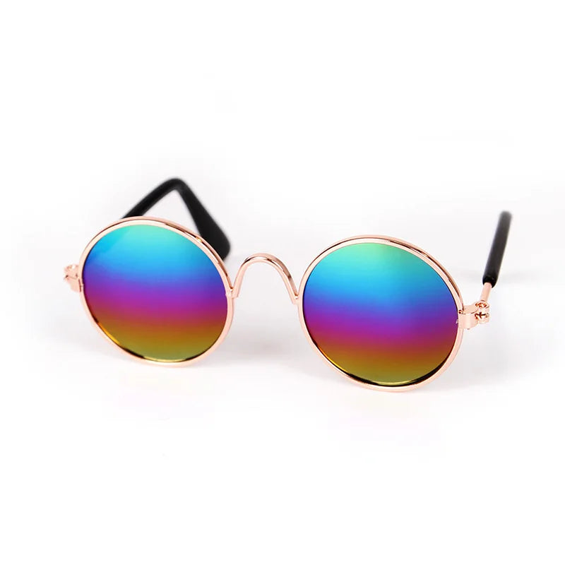 Round Pet Sunglasses - Rainbow mirror