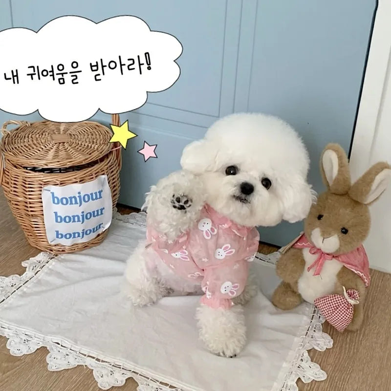 Mesh Four-Leg Summer Jumpsuit for Small Dogs