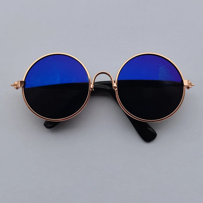 Round Pet Sunglasses - Blue mirror