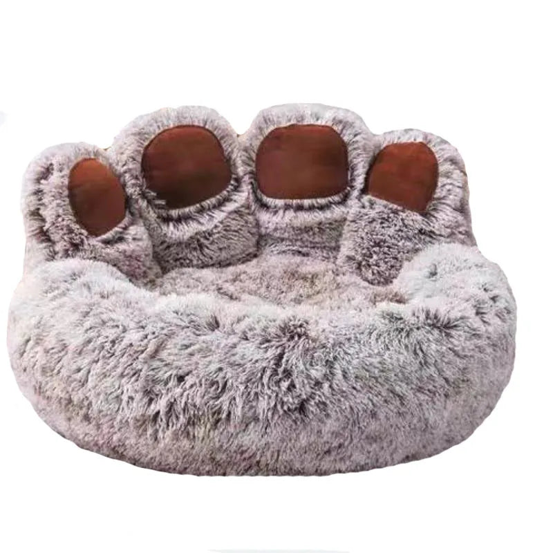 Fluffy Paw Pet Bed - Gradient Coffee / S, 50 cm