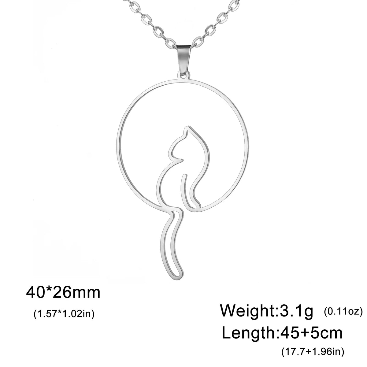 Kitten Silhouette Necklace