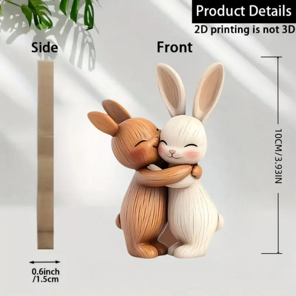 Wooden Cat & Dog Silhouette Ornament