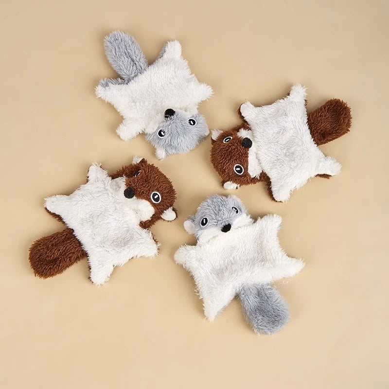 Squeaky Flying Squirrel Plush Toy