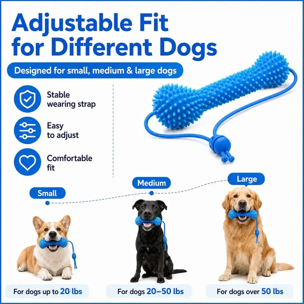 Dental Chew Toy with Rope for Dogs