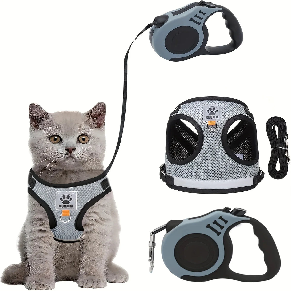 Cat Harness with Retractable Lead