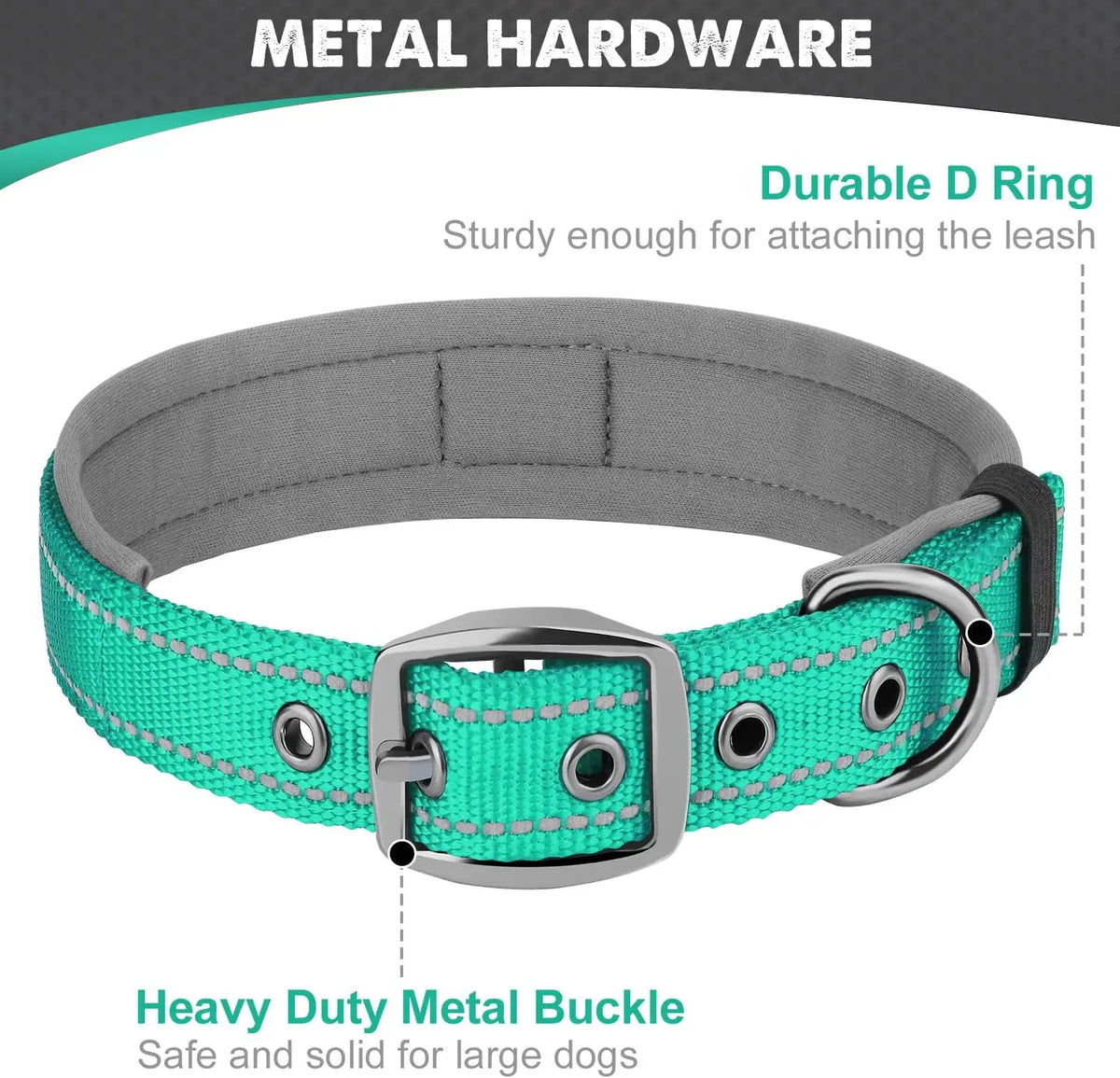 Padded Reflective Dog Collar