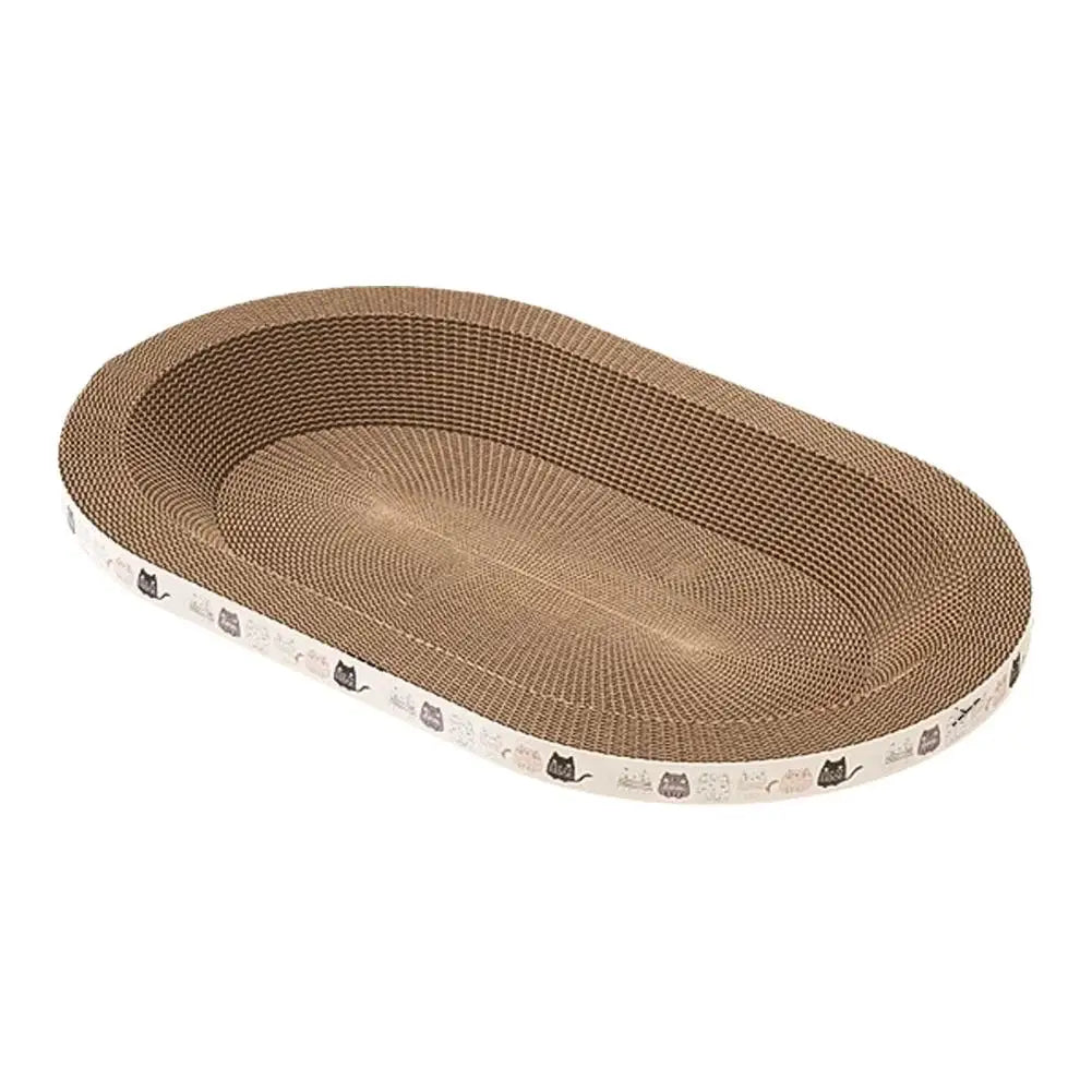 Oval Cardboard Cat Scratcher Bed
