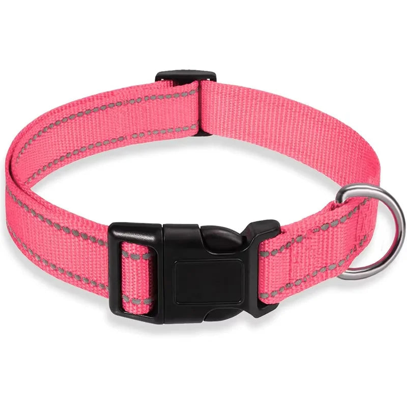 Padded Neoprene Dog Collar - Pink / XS